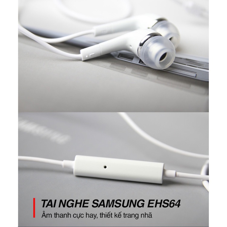 Tai nghe Samsung EHS64 có dây 1.2m kèm núm tai silicon BACARAT - Hàng chính hãng