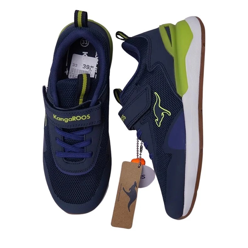 Giày quai dán trẻ em KangaRoos xuất Âu- Xanh navy