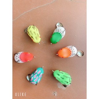 2 con Mồi câu lure nhái hơi có thìa