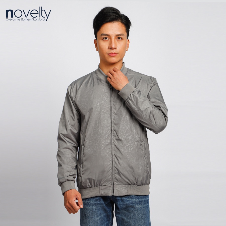 Áo jacket nam in chìm Novelty trượt nước màu xám nhạt 2203392