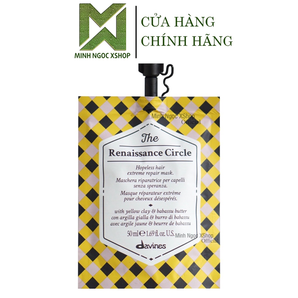 Hộp 6 mặt nạ tóc siêu phục hồi Davines The Renaissance Circle 50ML