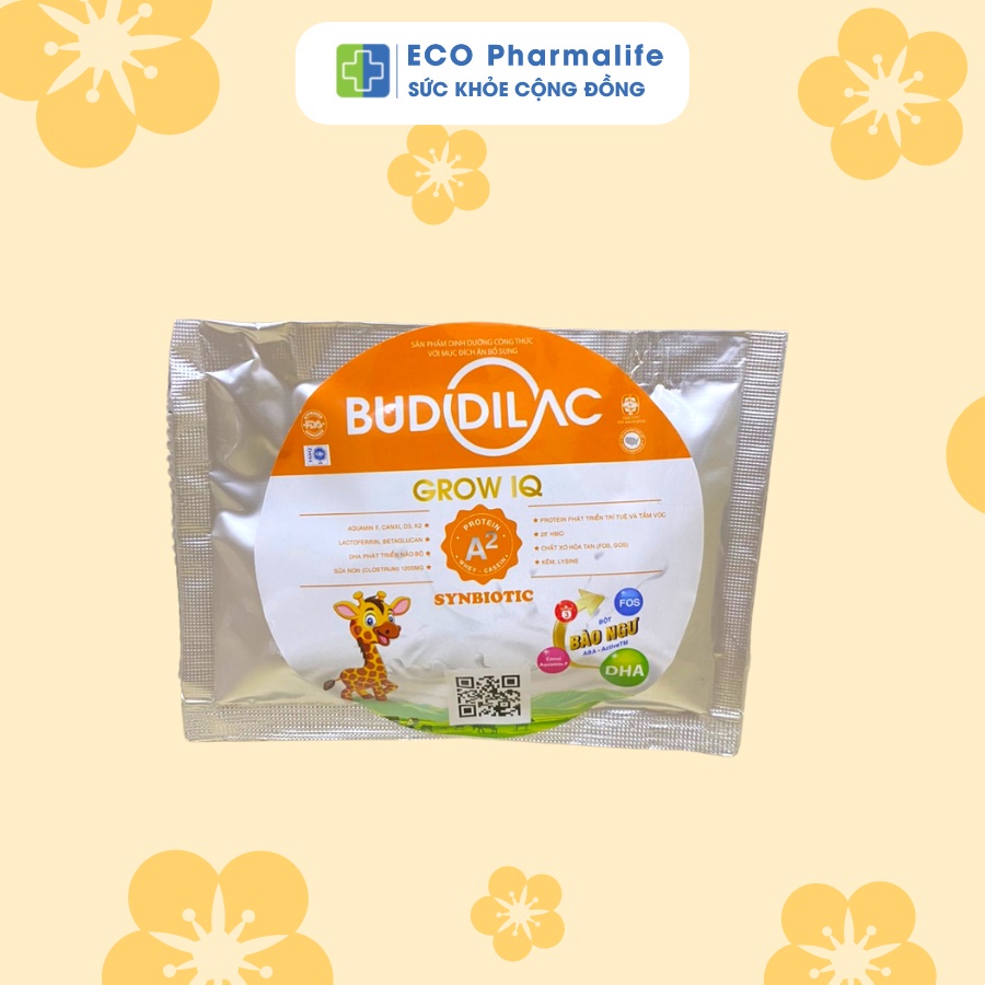 Gói Sữa Dùng Thử BUDDILAC Baby - Pedia - Grow IQ - Sensitive - Grandsure Tăng Cường Phát Triển Toàn Diện Cho Bé Gói 30g