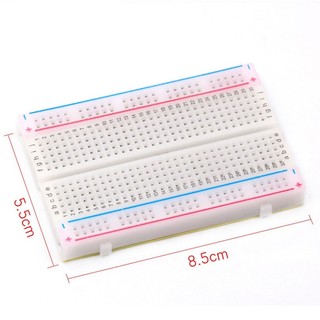 Breadboard MB-102 400 Lỗ 8.5x5.5x1cm (Board test, Bread board, cắm linh kiện, bo test, bảng mạch thử nghiệm)