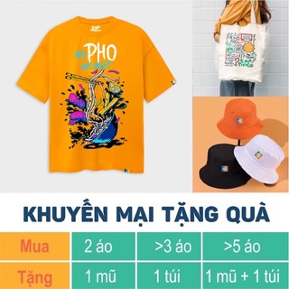 Áo thun tay ngắn PHỞ 419 unisex form basic rộng