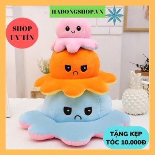 Bạch tuộc cảm xúc 2 mặt nhồi bông dễ thương, bạch tuộc 2 mặt cảm xúc,cực kì cute dành cho bé yêu - hadongshop.vn