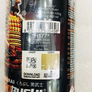 SƠN XỊT SAMURAI MÀU BẠC ĐẬM H177*