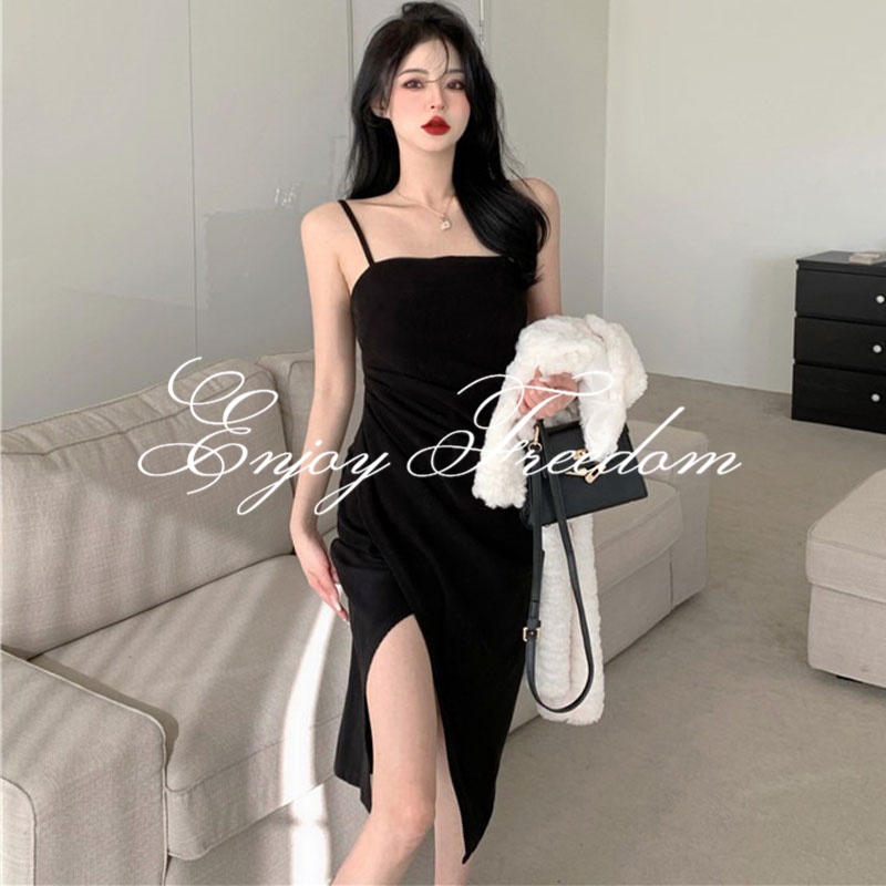 Đầm Hai Dây Thiết Kế Mỏng Xinh Xắn Thời Trang Theo Phong Cách Hàn Quốc Mới Cho Nữ