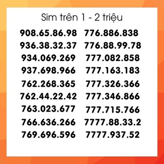 Sim mobifone: sim số đẹp 1-2 triệu - sim tiêu diêu - t23