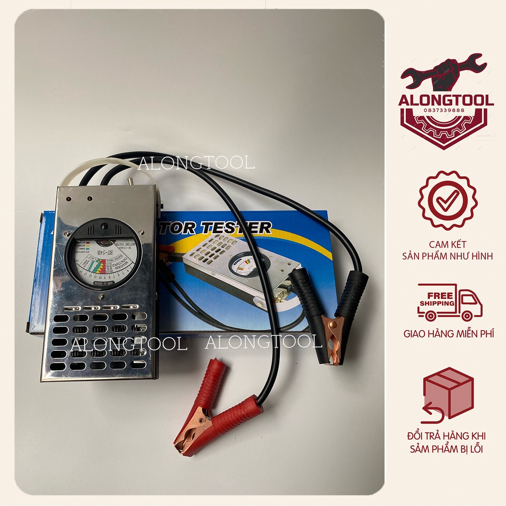 Dụng Cụ Kiểm Tra Bình ắc quy BT54 ALONGTOOL, kiểm tra sống chết ắc quy xe máy, xe điện , ô tô 5AH-150AH