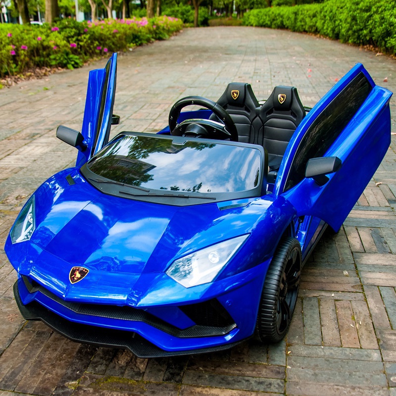 Ô tô xe điện trẻ em Lamboghini LT998 2 chỗ ngồi kiểu dáng thể thao cánh chéo