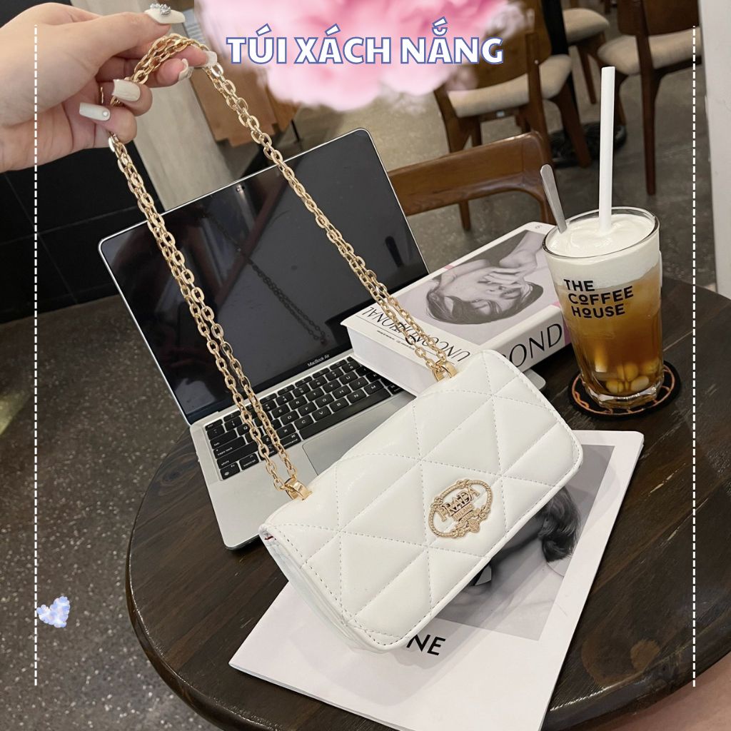 Túi xách giá sập sàn túi xách nữ CNK đẹp cúc tròn gập đeo chéo quai xách TÚI XÁCH NẮNG - E32