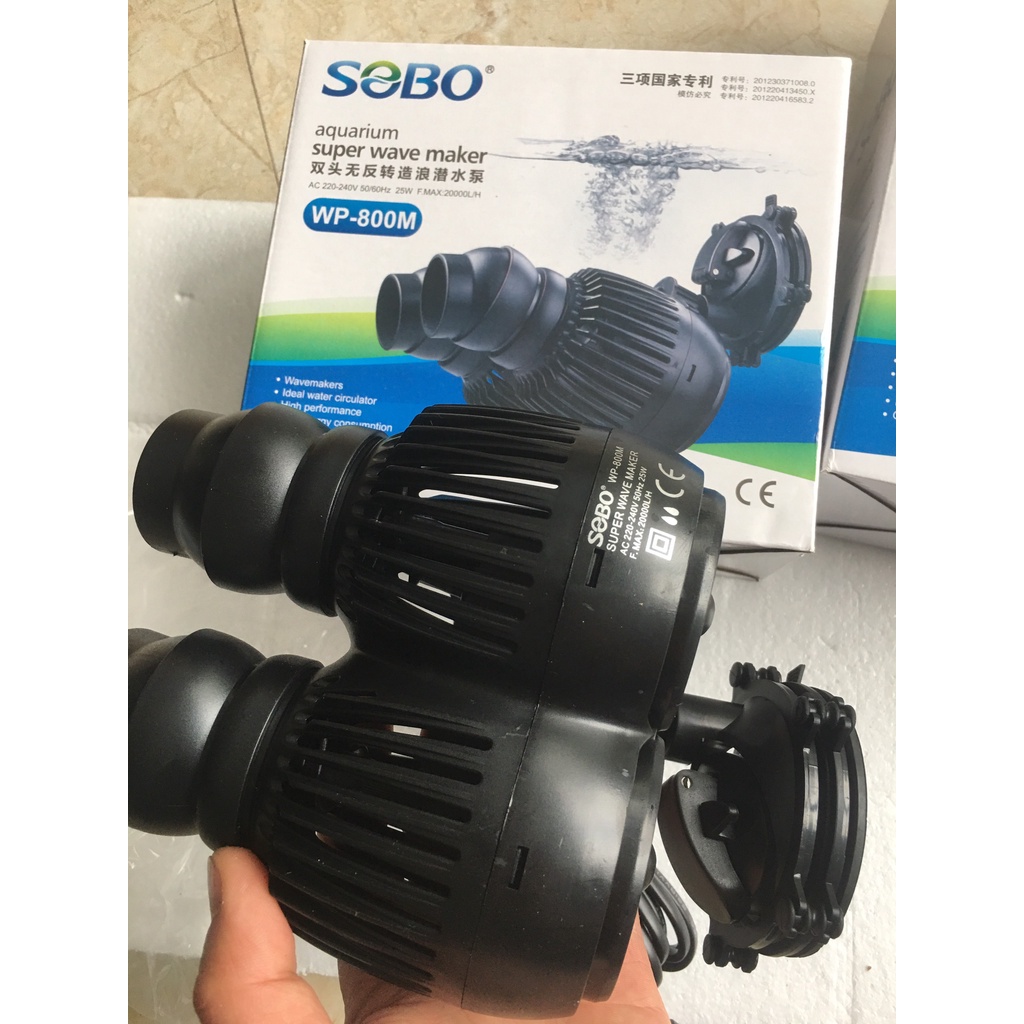 Máy tạo sóng,thổi luồng,đẩy cặn bẩn hồ cá cảnh SOBO WP-800M(25W-20000L/H).