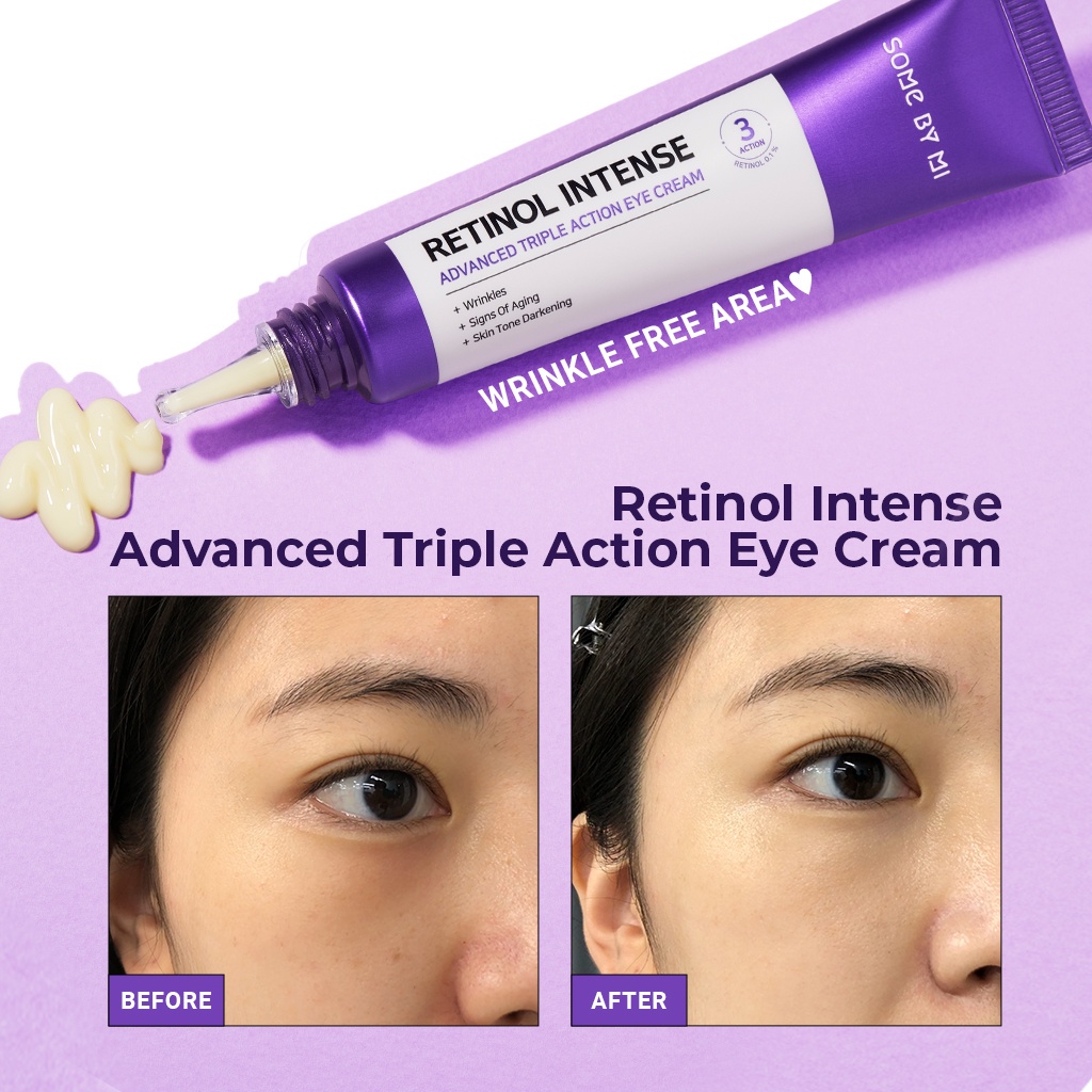 [MINI SIZE] Kem Dưỡng Mắt Giảm Quầng Thâm, Chống Lão Hóa Some By Mi Retinol Intense Advanced Triple Action Eye Cream 3m