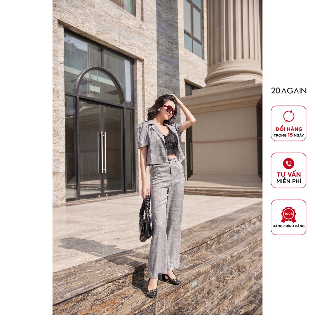 Áo sơ mi công sở nữ 20AGAIN, thiết kế phong cách Hàn Quốc, cao cấp ABA2523