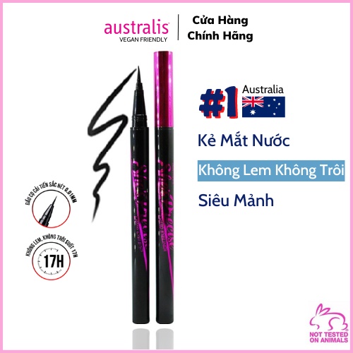 Kẻ Mắt Nước Siêu Mảnh 🌸FREESHIP🌸 Nét Mảnh Không Lem Không Trôi - She's Precise Liquid Eyeliner Australis