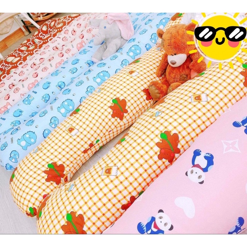 Gối Chữ U Cho Mẹ Bầu Vải Cotton Hàn Quốc Cao Cấp