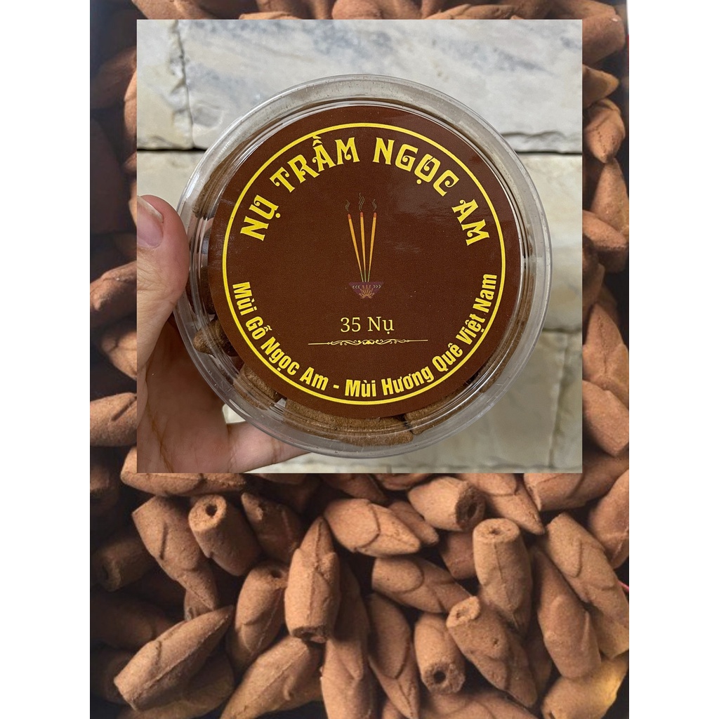 NỤ TRẦM NGỌC AM hộp 35 viên Mua 2 hộp tặng 1 lư - CỰC THƠM MÙI CHÙA QUÊ, NGỌC AM 100% TỰ NHIÊN AN TOÀN