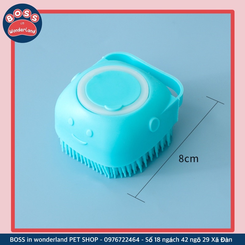 Bông tắm silicon làm sạch sâu cho thú cưng.