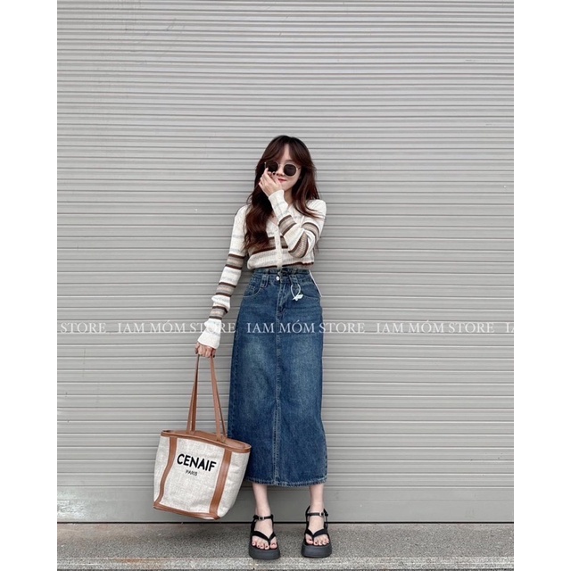Chân váy denim nữ đỉa to #955