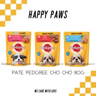 Thức ăn ướt pate sốt gói Pedigree cho chó con chó trưởng thành gà bò gan nấu sốt gói nhỏ 80gram