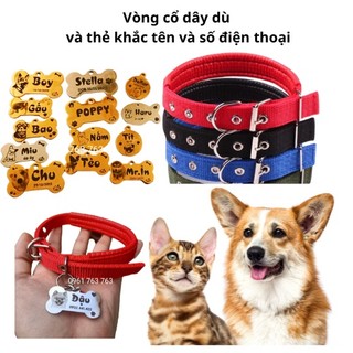 Vòng Cổ Bảng Tên Dây Dù và Thẻ Khắc Theo Yêu Cầu
