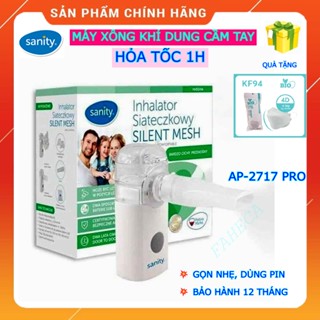 (HỏaTốc1h) Máy xông khí dung cầm tay SANITY AP-2717 PRO pin AA/USB, Xông siêu âm không ồn, hạt nano - Công nghệ Đức