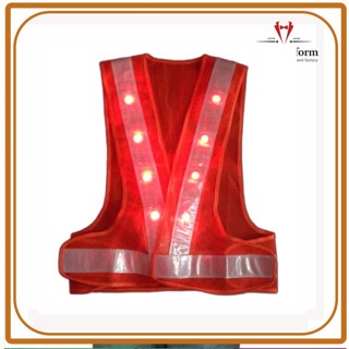 Áo phản quang chữ A có đèn LED màu cam