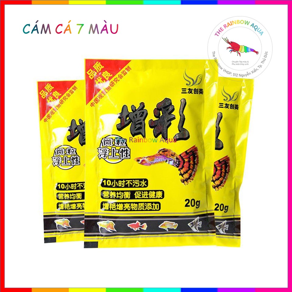 Thức ăn cho cá 7 màu, betta, giúp cá lên màu đẹp