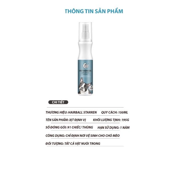 Xịt định vị vệ sinh chó mèo, tập thói quen đi vệ sinh đúng chỗ cho thú cưng