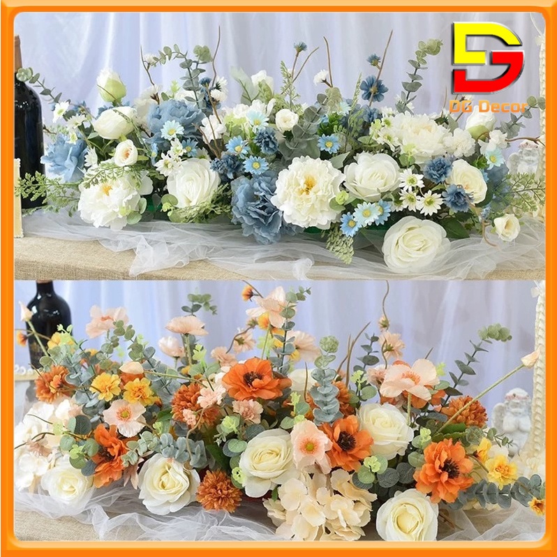 Lẵng Hoa Lụa Trang Trí Để Bàn Họp Hội Thảo Hội Nghị Sự Kiện Sinh Nhật Lễ Cưới Sang Trọng DC-231