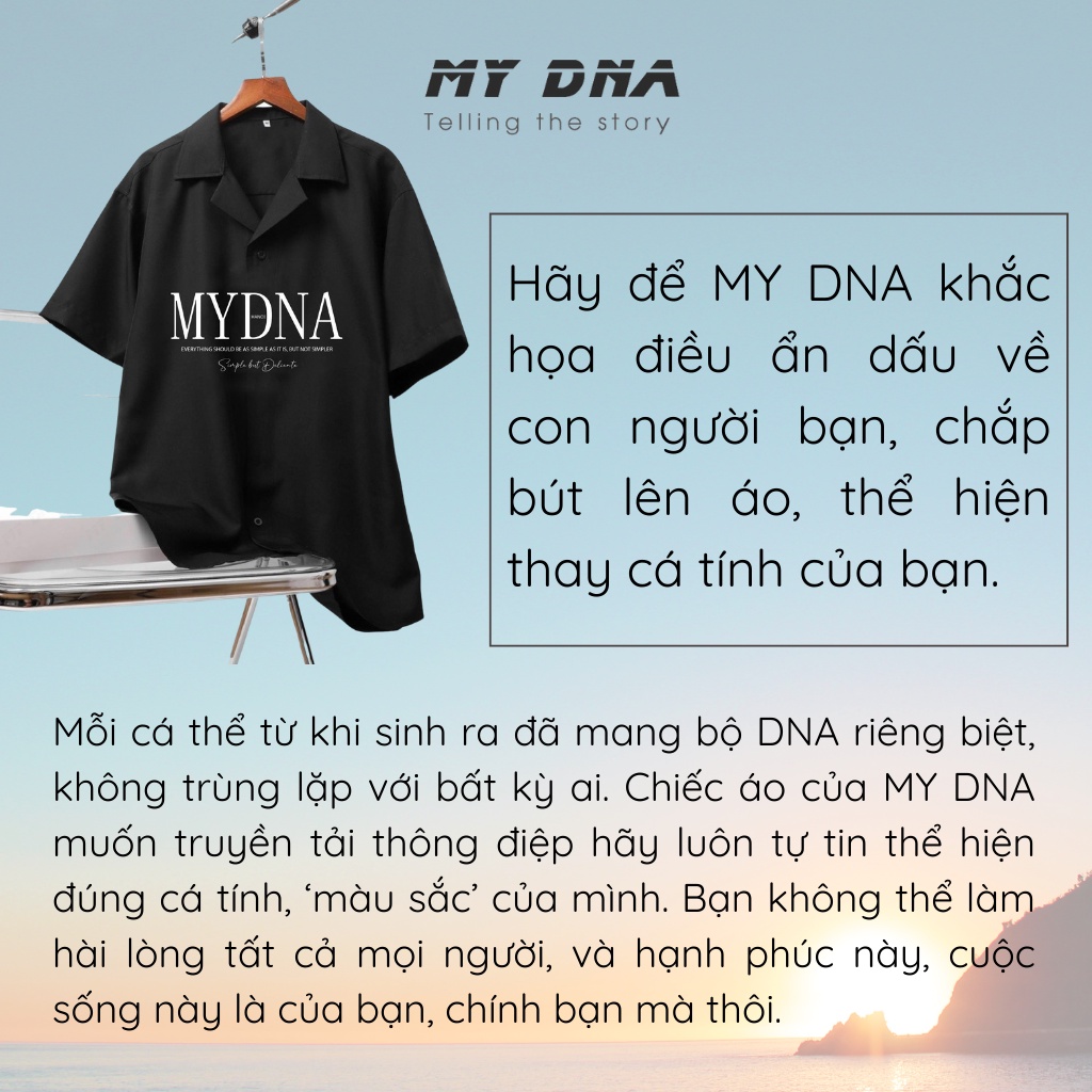 Áo sơ mi cổ vest tay ngắn màu trắng local brand có bigsize 100kg form rộng cặp đôi nam nữ unisex fullbox MY DNA lưng