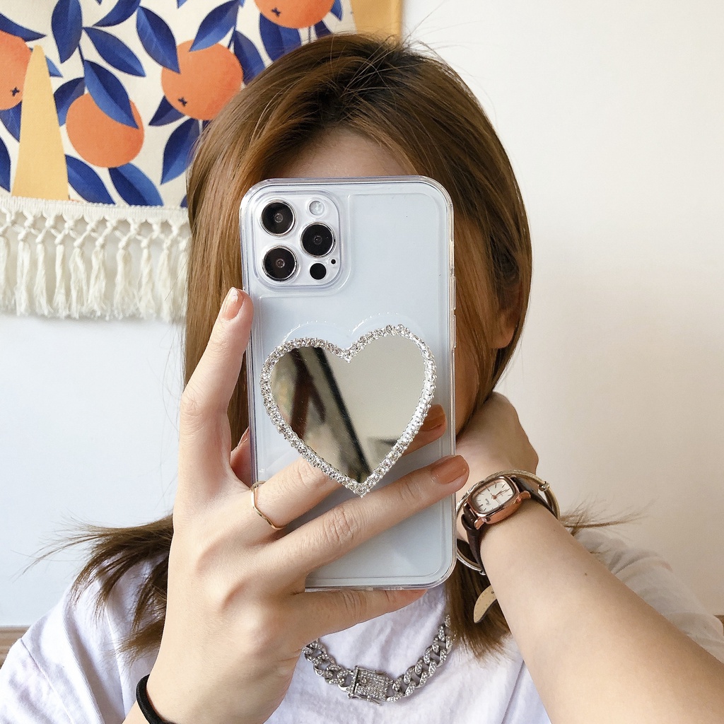 Giá đỡ điện thoại, pop Tráng Gương Viền Đá