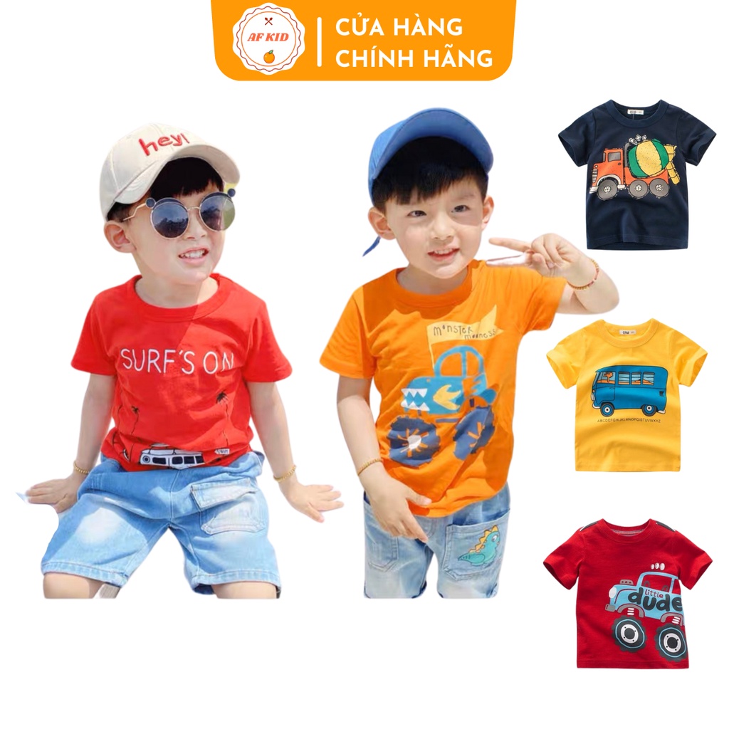 Áo Xe địa hình AF KID cho bé 12kg đến 25kg Họa tiết xe máy bay xe cứu hỏa siêu dễ thương