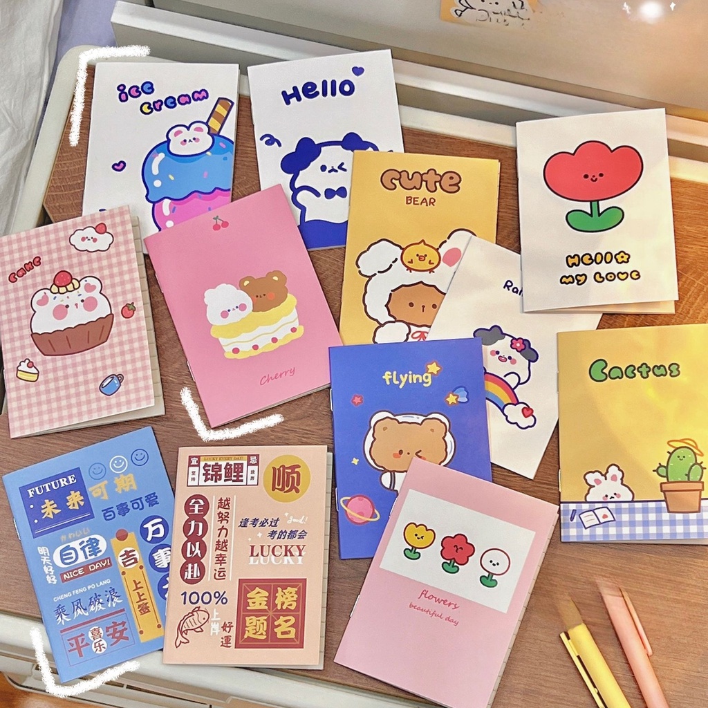 Sổ Tay Mini Ghi Chép Cute Kẻ Ngang Caro Lò Xo Timo VPS23