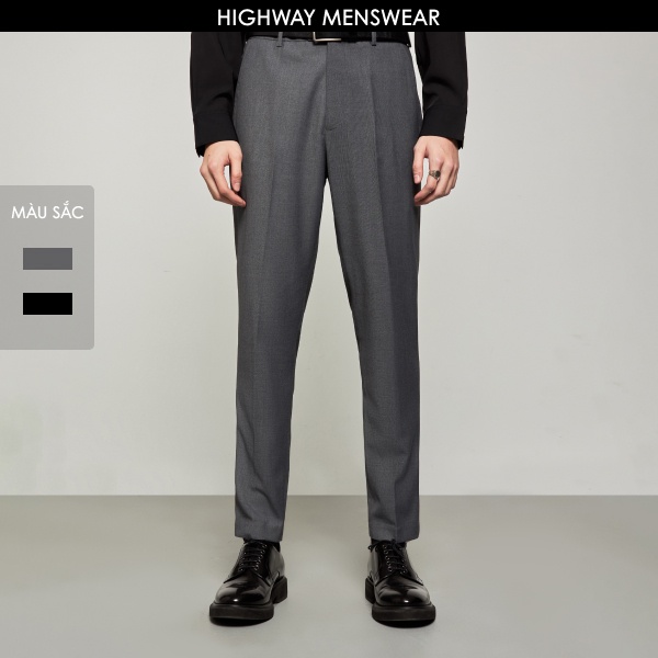 Quần âu nam cropped sang trọng ghi Highway (Menswear) Luca