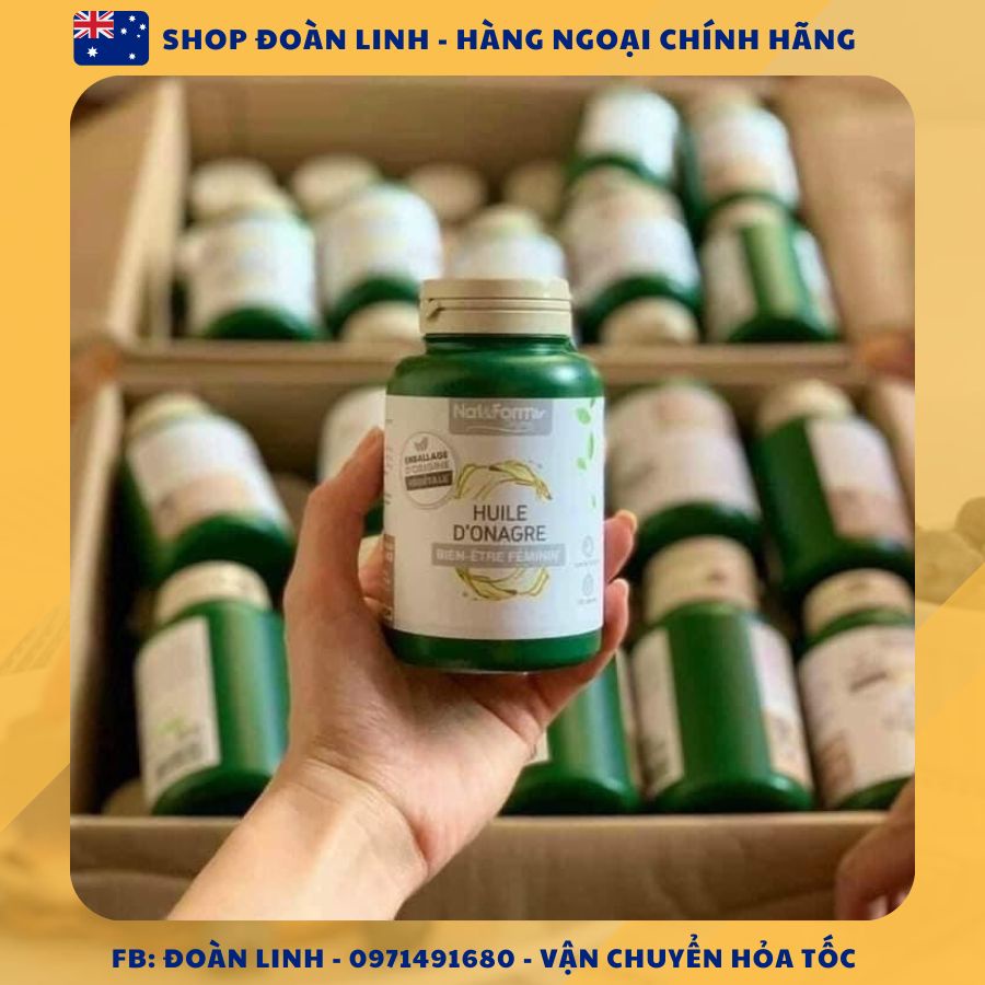 Tinh Dầu Hoa Anh Thảo Hữu Cơ Pháp NAT & FORM, Hàng chuẩn Pháp, 200 viên tinh dầu hoa anh thảo lưu ly, Date 2025