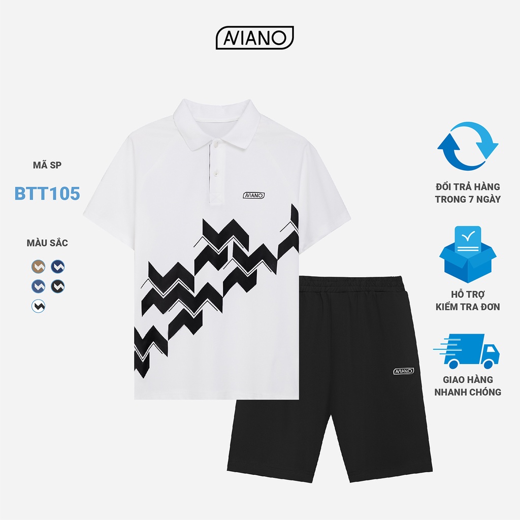 Bộ Thể Thao Nam In Zic Zac 5 Màu Thiết Kế Thời Trang AVIANO