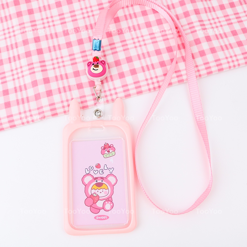 Dây đeo thẻ Gấu dâu Lotso  dễ thương cute TY0341