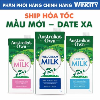 Date 09.2023 -  Sữa tươi nguyên kem/ít béo/không béo Australia's own hộp 1L