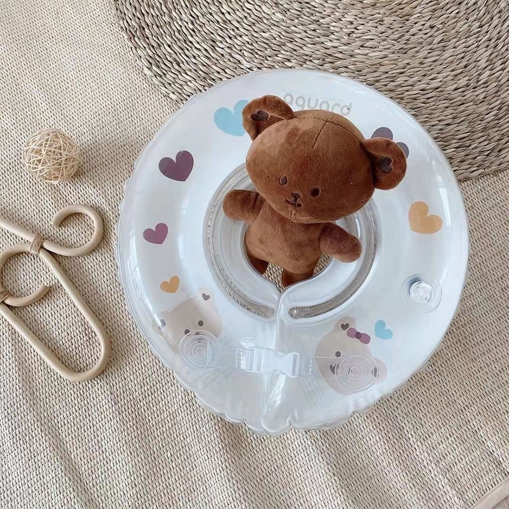 Phao Bơi Bơm Hơi Dày Dặn Chống Kẹt Tay Hình Gấu Kiểu Hàn Quốc Cho Bé Sơ Sinh