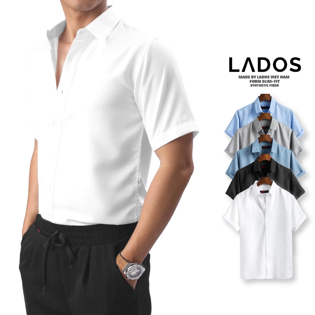 Áo sơ mi tay ngắn cao cấp LEE MEN'S- 38069, Chất vải mềm mịn, không nhăn