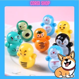 Lật dật cho bé siêu dễ thương, lật đật mini doraemon cute phô mai que chọn hình ngẫu nhiên