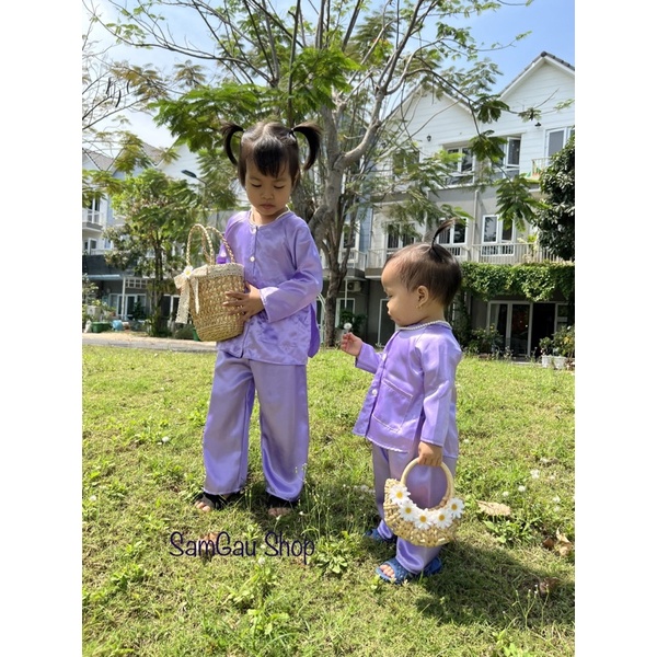 Bộ Bà Ba Nam Bộ cho bé trai bé gái bé từ 7-30kg SamGau Shop