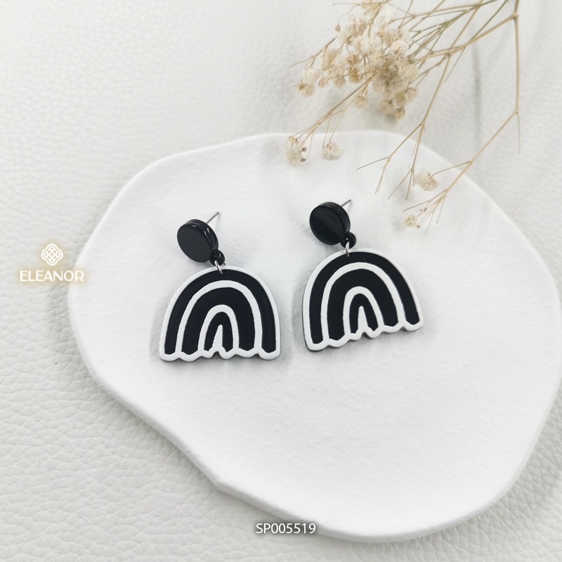 Bông tai nữ chuôi bạc 925 Eleanor Accessories hình cầu vòng phong cách trẻ trung phụ kiện trang sức xinh xắn 5519