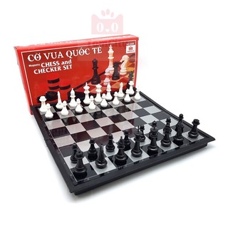 Đồ chơi cờ vua cho bé phát triển tư duy phán đoán,bộ cờ vua nam châm gấp gọn 28x28cm