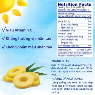[SHIP ĐỒNG GIÁ 12K-20K TẤT CẢ ĐƠN] Dứa Tươi Nguyên Lát Dole (822g)