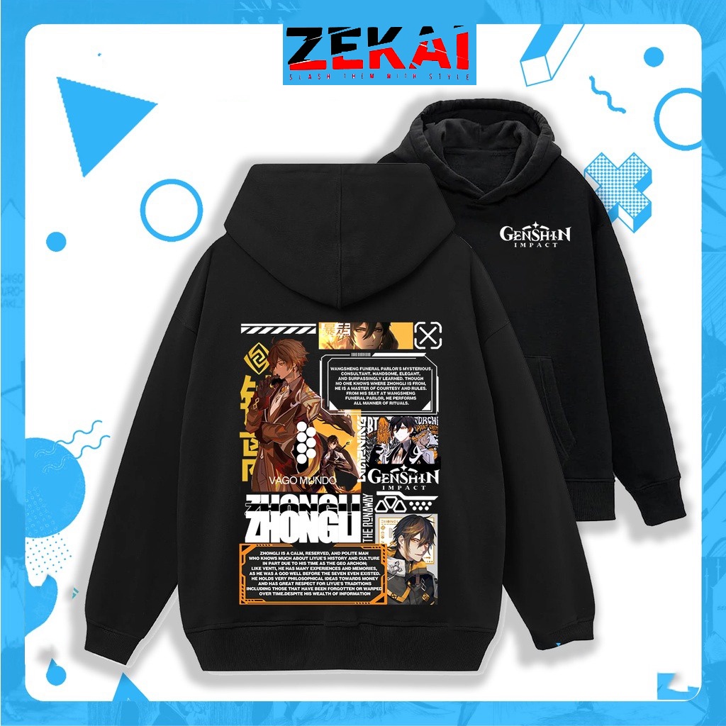 BST Áo Hoodie Game Genshin Impact - 9 Mẫu in hình Xiao - Raiden - Yae - Ganyu