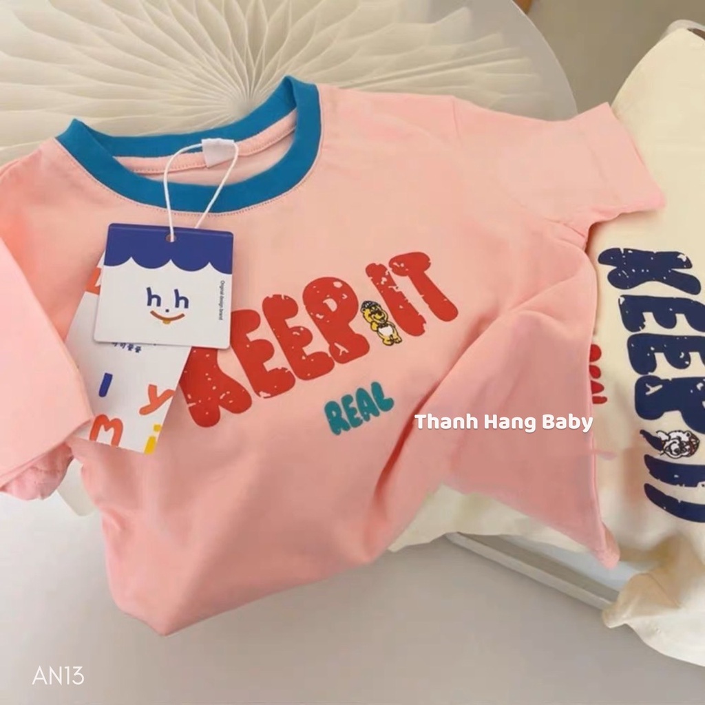 Áo thun cotton hàn quốc cho bé trai bé gái, áo phông cho bé thanh hằng baby 8 đến 28 Kg