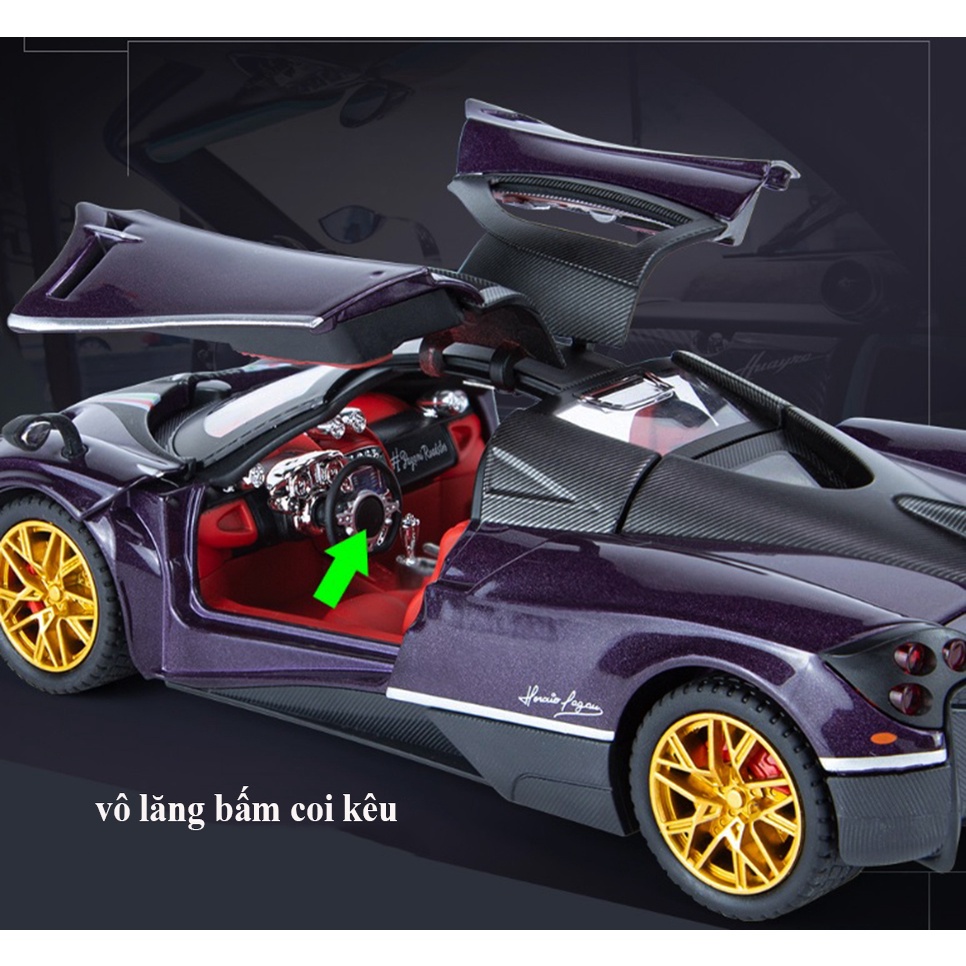 Xe mô hình sắt siêu xe Pagani Huayra TẶNG KÈM BIỂN SỐ tỉ lệ 1:24 CheZhi 3 màu