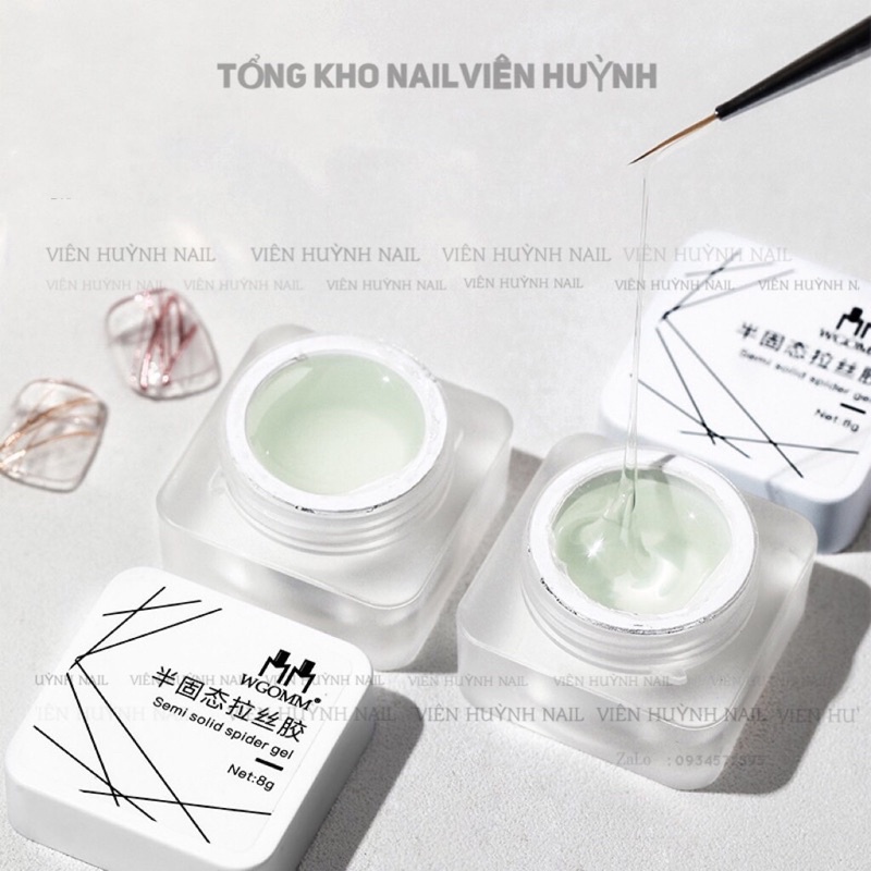Gel nhện chà tráng gương - gel kéo sợi trong suốt dùng vẽ nổi và trang trí móng